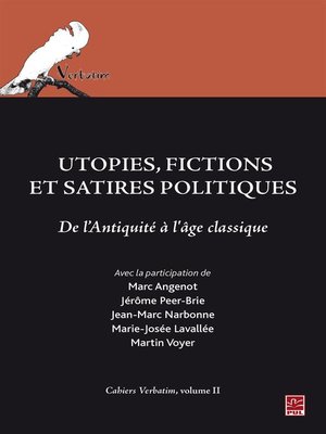 cover image of Utopies, fictions et satires politiques